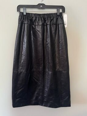 Vintage Regal 80’s 90’s Faux Leather Edgy Grunge Midi Straight Skirt - Size 10